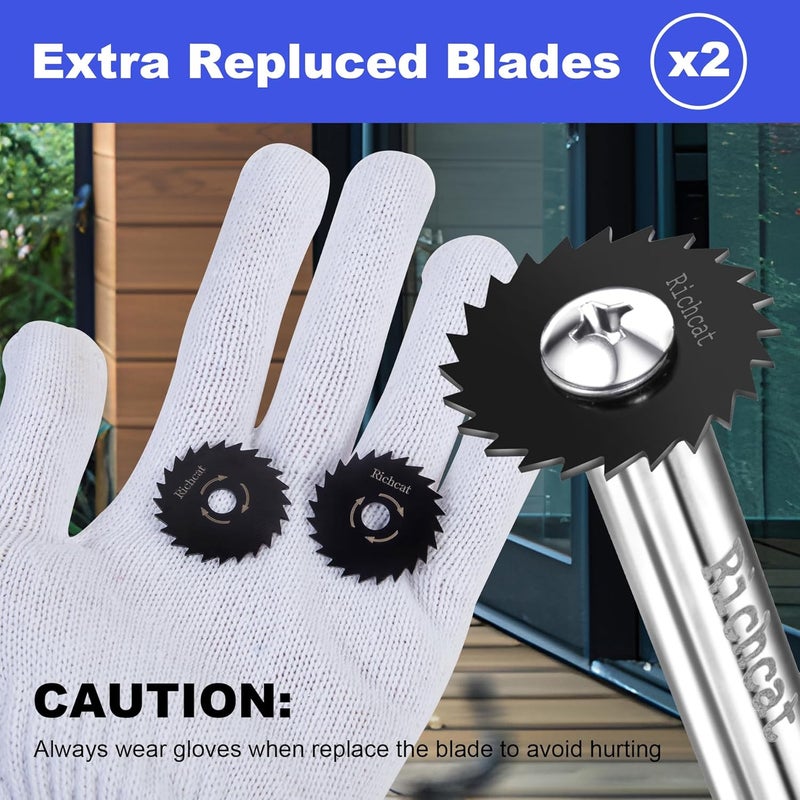 Richcat Inside Pipe Cutter with 3 Replaced Blades, for PVC and Plastic Pipe,Blade 1.2mm thick - Image 3